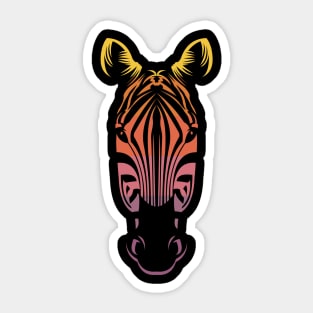 Retro Zebra Sticker